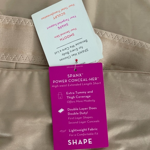 Spanx Conceal-Her High Waist Extended-Leg Shorts Size 1X Natural Glam NWT 10195P - Picture 6 of 8